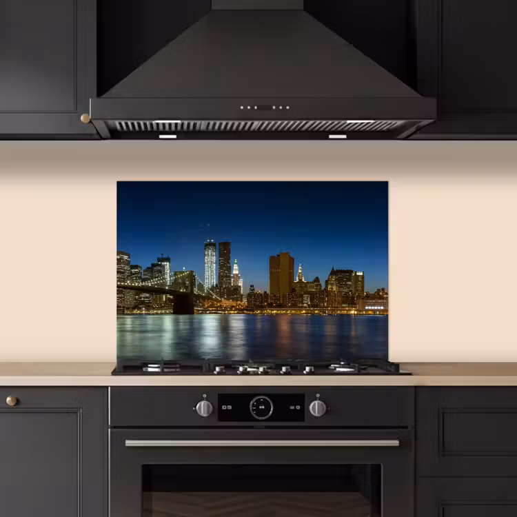 Stadslichten - Avond - Skyline - Brug keuken achterwand spatscherm klein -sfeer1