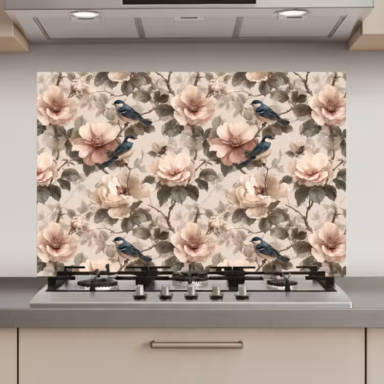 Klassiek - Vogels - Kleurrijk keuken achterwand spatscherm klein 900 -3d_website