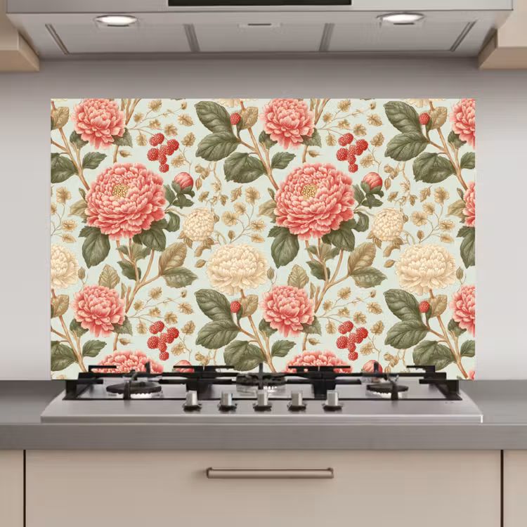 Klassiek - Botanisch - Veelkleurig keuken achterwand spatscherm klein 900 -3d_website
