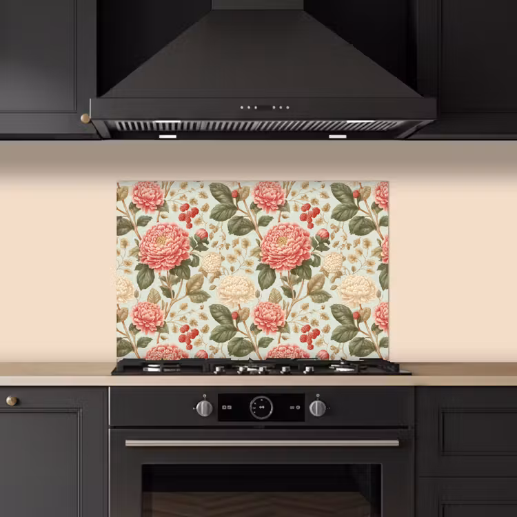 Klassiek - Botanisch - Veelkleurig keuken achterwand spatscherm klein 900 -sfeer1