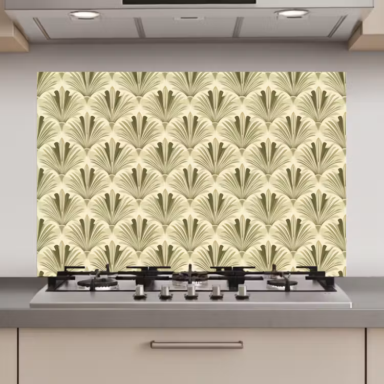 Klassiek - Waaier - Groen keuken achterwand spatscherm klein 900 -3d_website