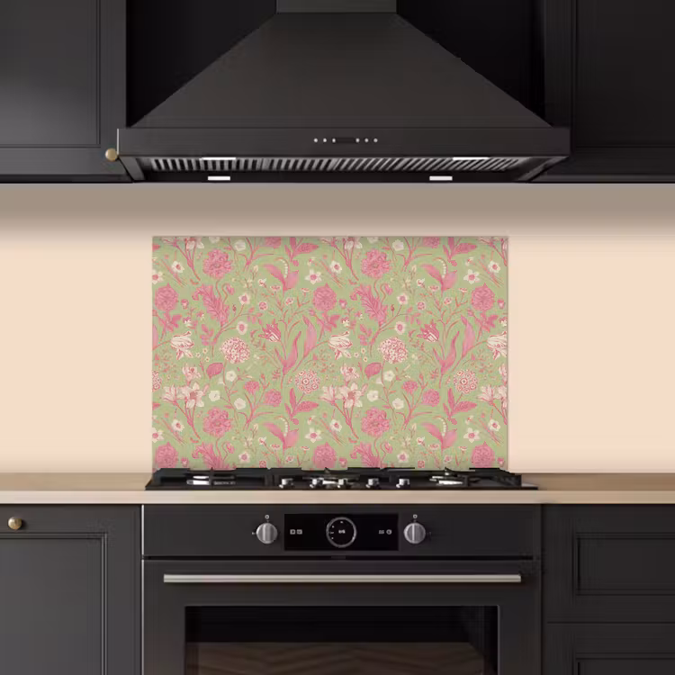 Classic - Pink - Mint keuken achterwand spatscherm klein 900 -sfeer1