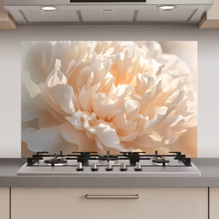 Close up - Pioenroos - Lichtroze keuken achterwand spatscherm klein -3d_website