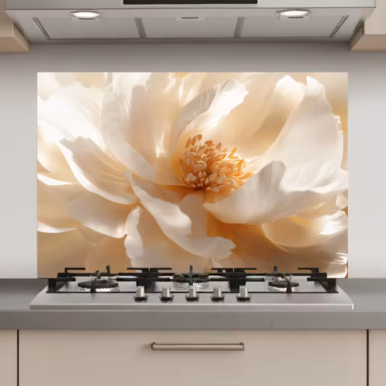 Close up - Pioenroos - Wit keuken achterwand spatscherm klein -3d_website