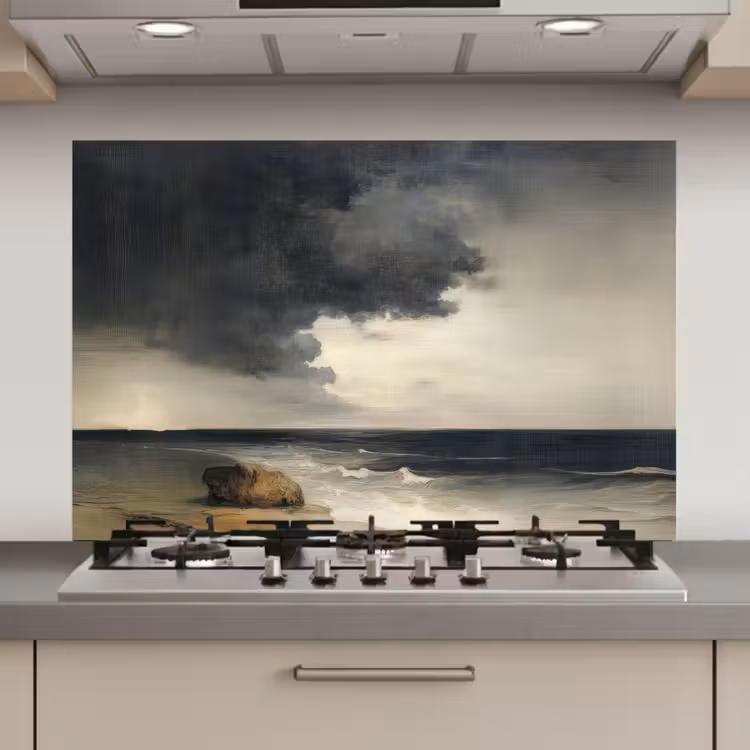 Kust - Golven - Rots - Storm keuken achterwand spatscherm klein -3d_website
