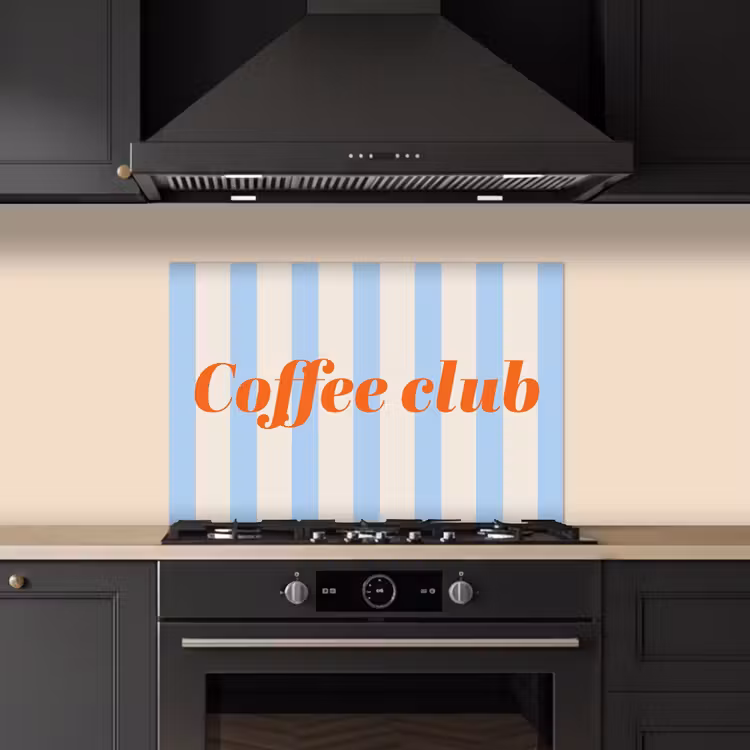Coffee-club keuken achterwand spatscherm klein -sfeer1