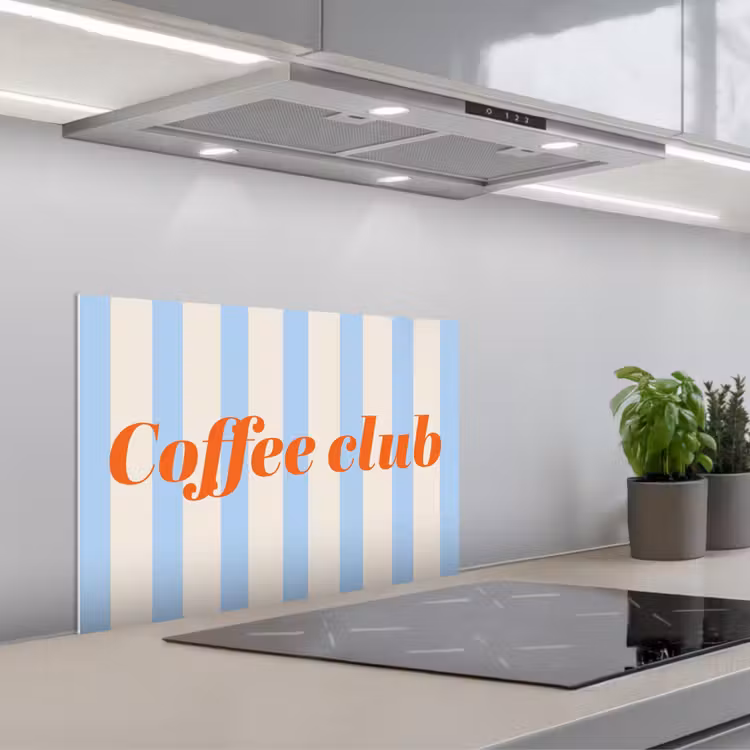 Coffee-club keuken achterwand spatscherm klein -3d_schuin