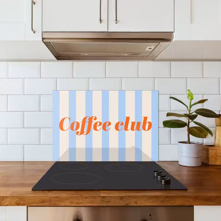 Coffee-club keuken achterwand spatscherm klein -sfeer2