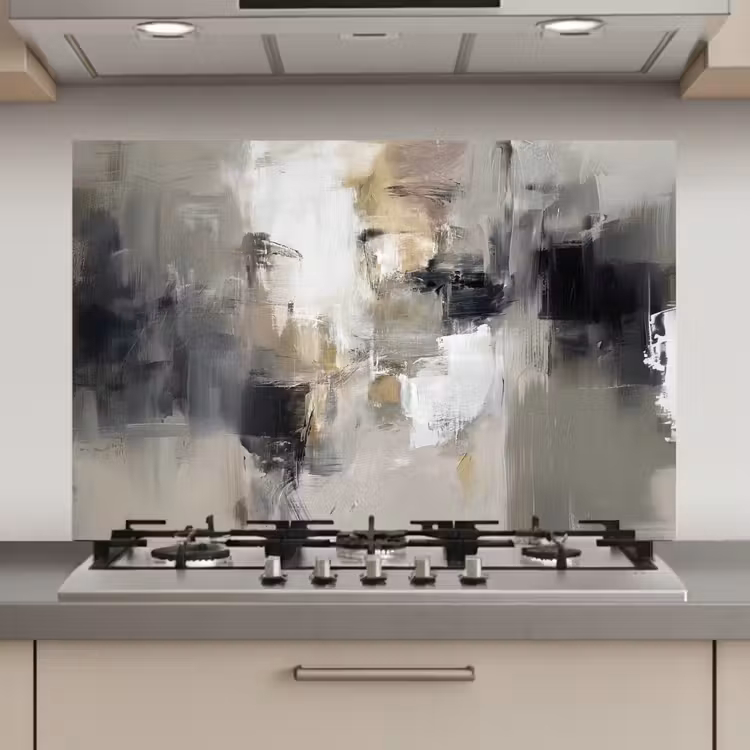 Kleurenpalet - Penseelstreken - Beige - Nevelig keuken achterwand spatscherm klein -3d_website