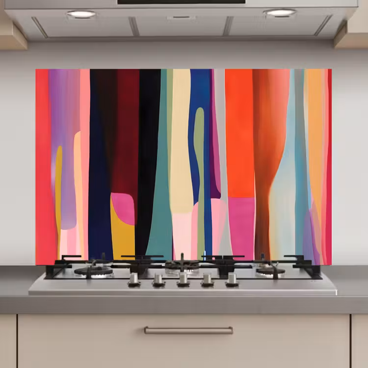 Kleurbanen - Verticaal - Kleurrijk keuken achterwand spatscherm klein -3d_website