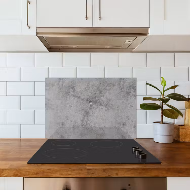Beton - Grijs - Patronen keuken achterwand spatscherm klein 900 -sfeer2