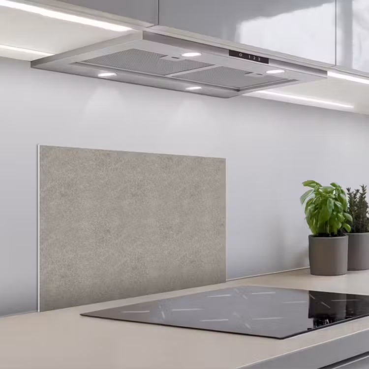 Beton - Grijs - Patronen - Industrieel keuken achterwand spatscherm klein 900 -3d_schuin