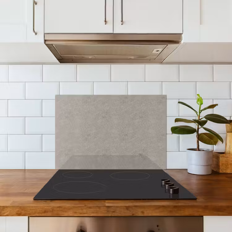 Beton - Grijs - Patronen - Industrieel keuken achterwand spatscherm klein 900 -sfeer2