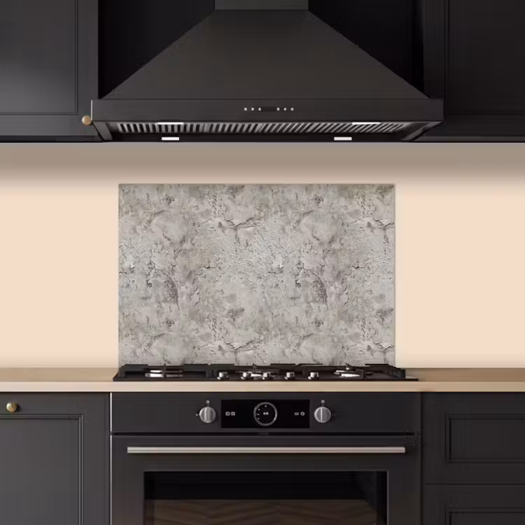 Beton - Grijs - Muur keuken achterwand spatscherm klein 900 -sfeer1