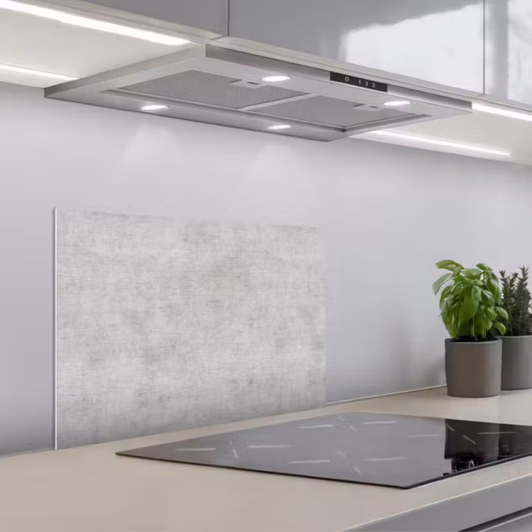 Beton - Grijs - Industrieel - Patroon keuken achterwand spatscherm klein 900 -3d_schuin