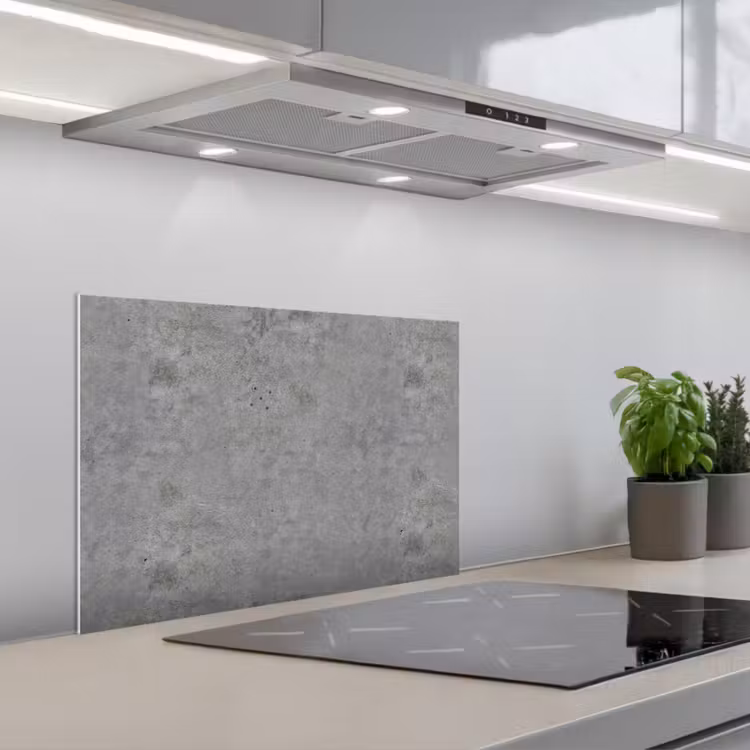 Beton - Industrieel - Patronen keuken achterwand spatscherm klein 900 -3d_schuin