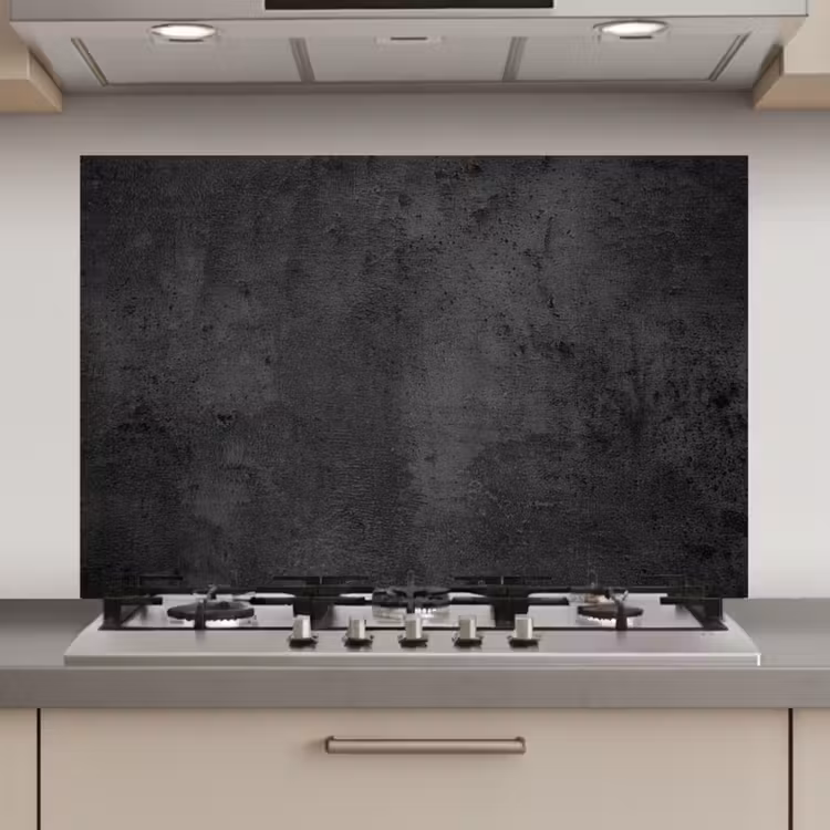 Beton - Robuust - Vintage - Rustiek - Grijs - Zwart keuken achterwand spatscherm klein -3d_website