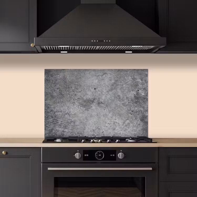 Beton - Leisteen - Grijs -Betonstructuur keuken achterwand spatscherm klein -sfeer1
