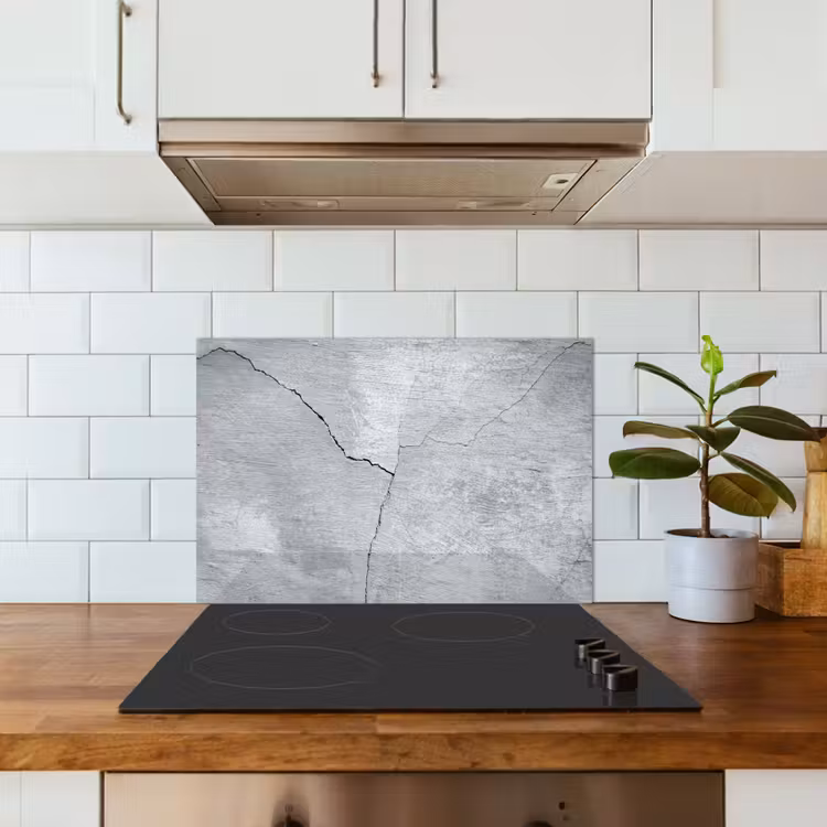 Beton - Scheur - Grijs keuken achterwand spatscherm klein -sfeer2