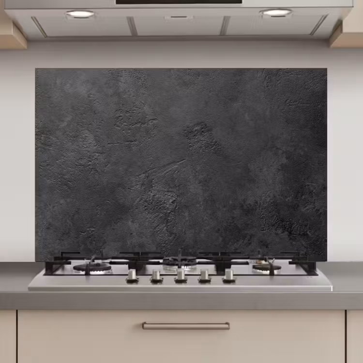 Beton - Structuur - Industrieel - Zwart - Grijs keuken achterwand spatscherm klein -3d_website