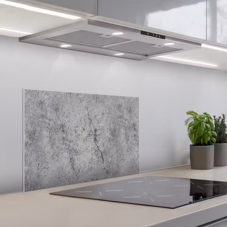 Beton - Muur - Industrieel - Patronen keuken achterwand spatscherm klein 900 -3d_schuin