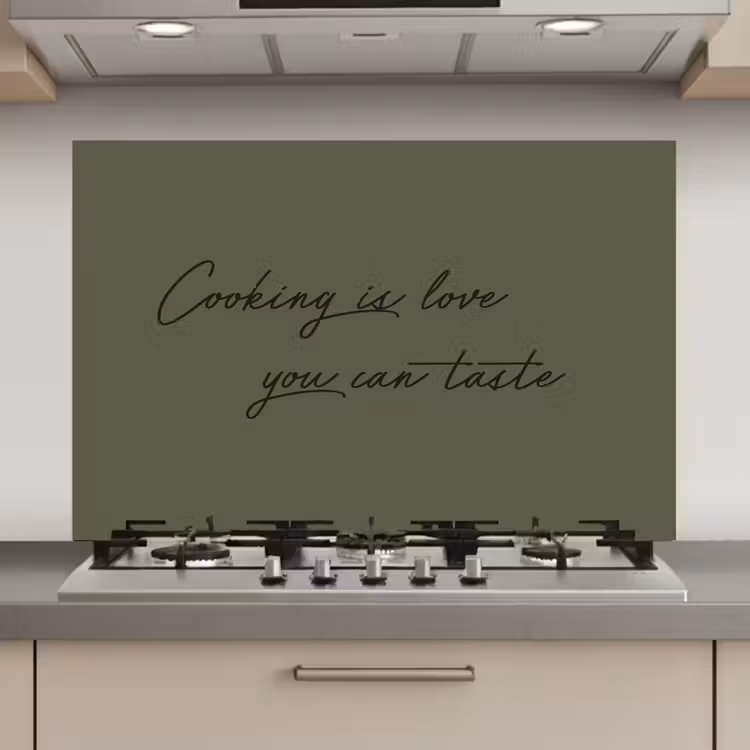 Cooking is love you can taste keuken achterwand spatscherm klein -3d_website
