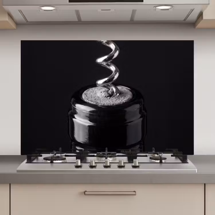 Kurkentrekker - Wijn - Zwart - Wit keuken achterwand spatscherm klein -3d_website