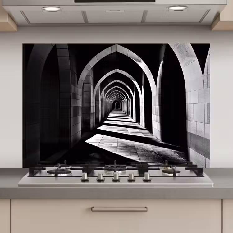 Gang - Bogen - Schaduw - Diepte keuken achterwand spatscherm klein -3d_website