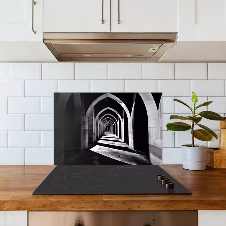 Gang - Bogen - Schaduw - Diepte keuken achterwand spatscherm klein -sfeer2