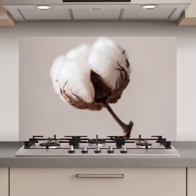 Katoenbol - Minimalistisch - Wit keuken achterwand spatscherm klein -3d_website
