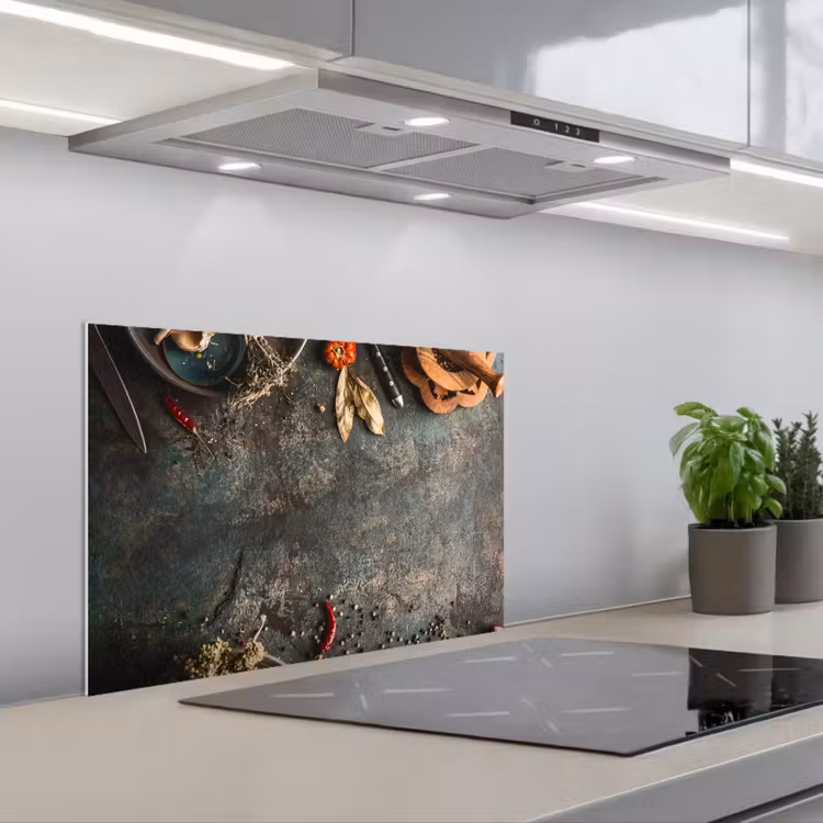 Culinaire Kunstenaarspalet keuken achterwand spatscherm klein -3d_schuin