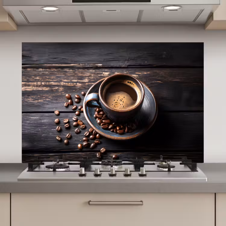 Kop - Koffie - Hout - Bonen keuken achterwand spatscherm klein -3d_website
