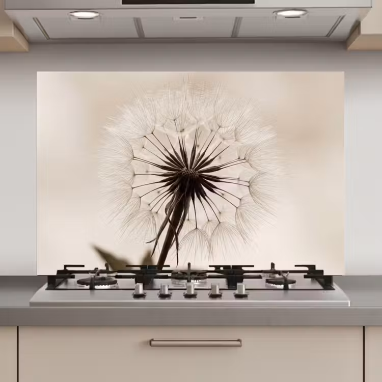 Paardenbloem - Minimalistisch - Wit keuken achterwand spatscherm klein -3d_website