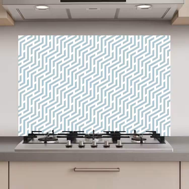 Design - Geometrie - Patroon - Groen keuken achterwand spatscherm klein 900 -3d_website