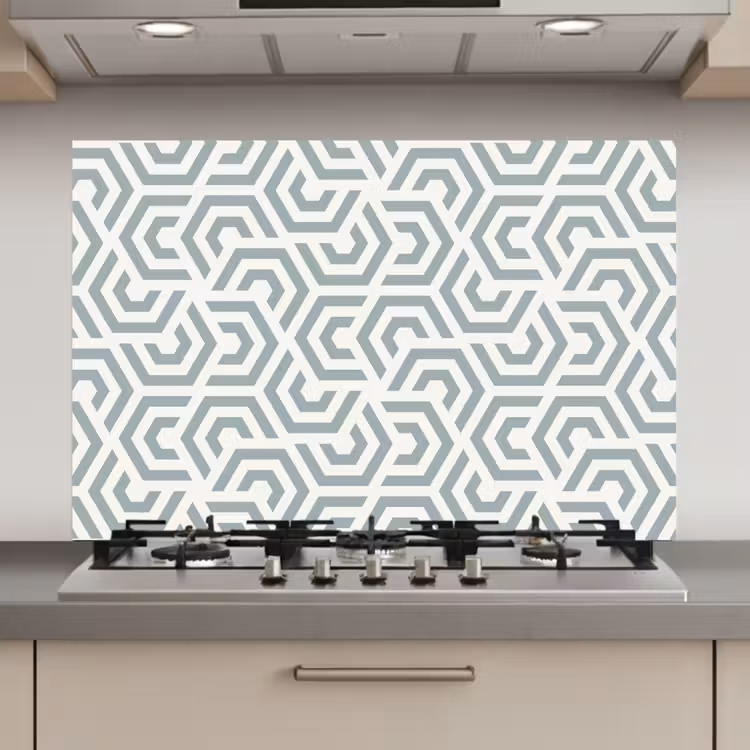 Design - Lijn - Patroon - Groen keuken achterwand spatscherm klein 900 -3d_website