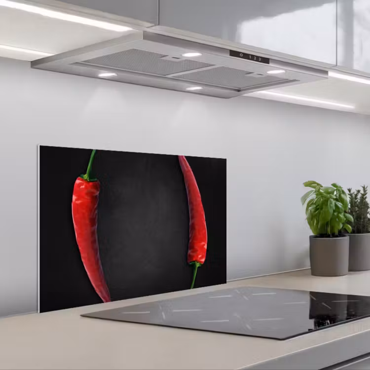 Dialoog van Pepers keuken achterwand spatscherm klein -3d_schuin