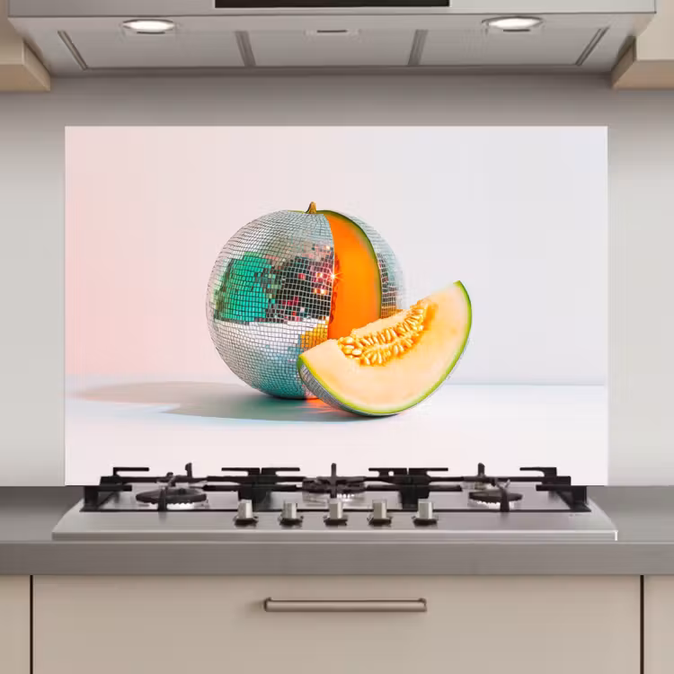Disco - Discobal - Meloen - Pastel keuken achterwand spatscherm klein -3d_website