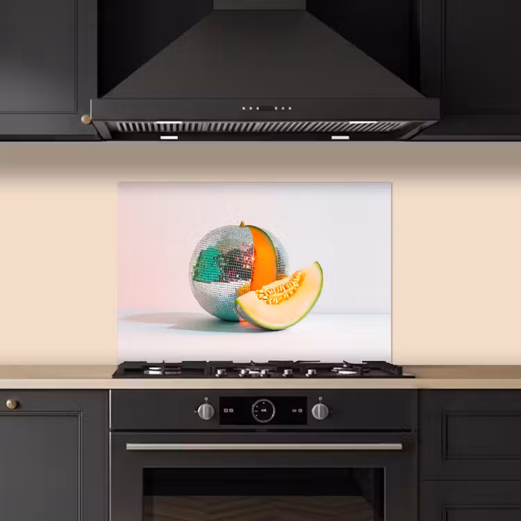 Disco - Discobal - Meloen - Pastel keuken achterwand spatscherm klein -sfeer1