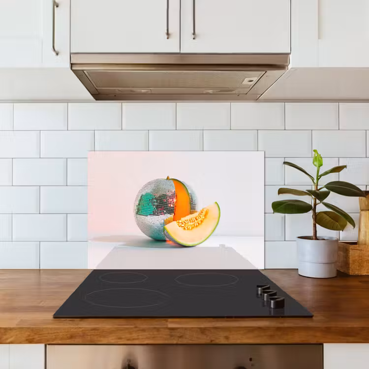 Disco - Discobal - Meloen - Pastel keuken achterwand spatscherm klein -sfeer2