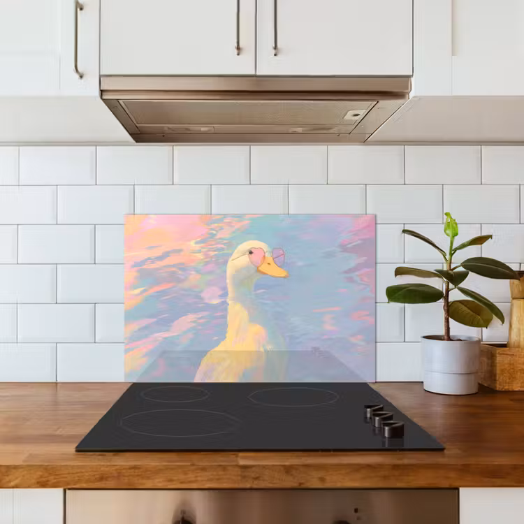 Eend - Zonnebril - Water keuken achterwand spatscherm klein -sfeer2