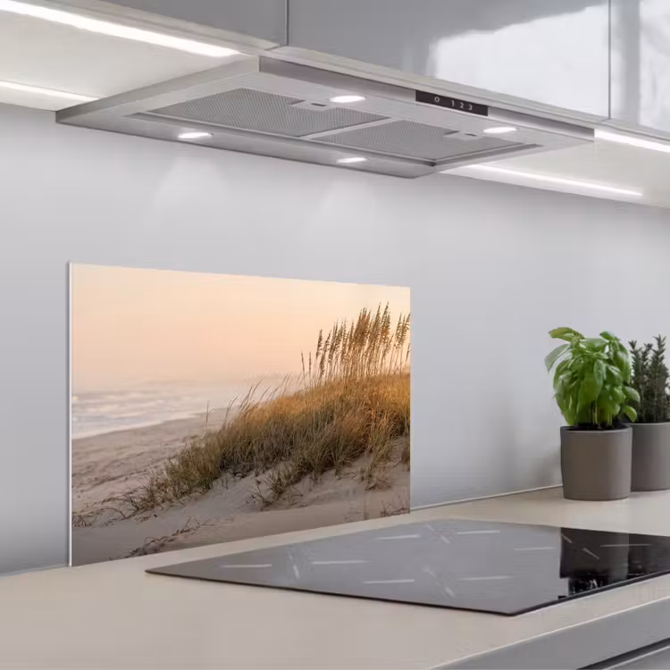 Duinlandschap - Zonsondergang - Strand keuken achterwand spatscherm klein -3d_schuin