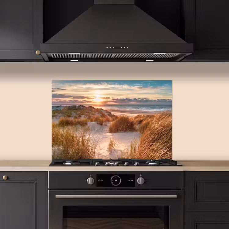 Duin - Planten - Zonsondergang - Strand - Zee keuken achterwand spatscherm klein -sfeer1