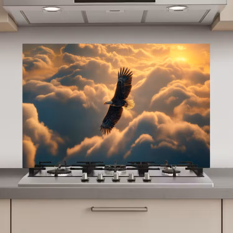 Adelaar - Wolken - Zon keuken achterwand spatscherm klein -3d_website