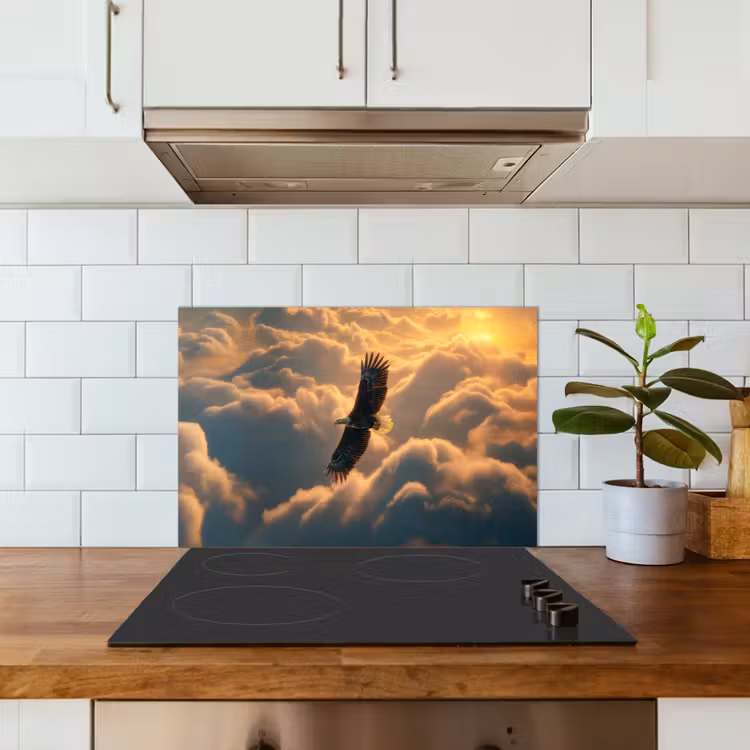 Adelaar - Wolken - Zon keuken achterwand spatscherm klein -sfeer2
