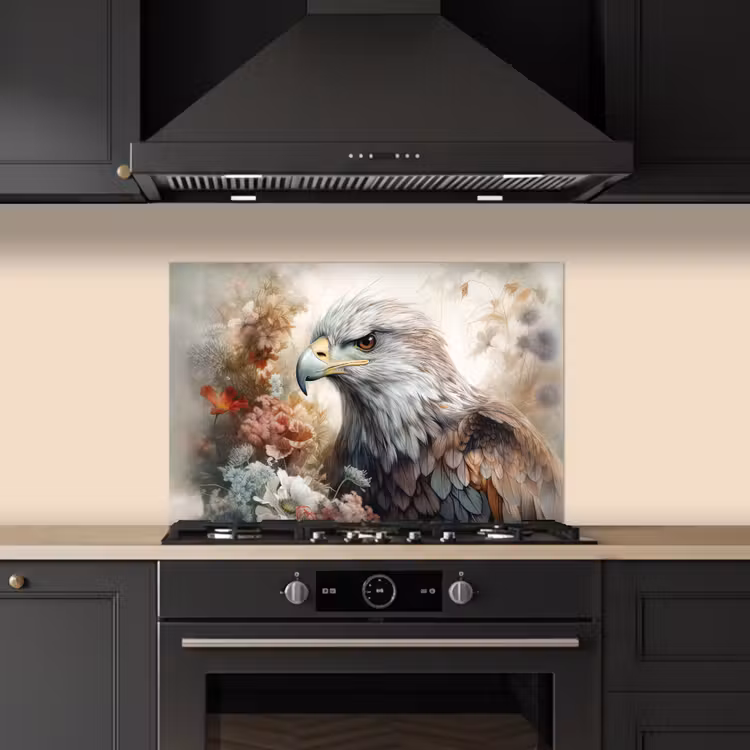 Arend - Adelaar - Vogel - Bloemen - Natuur keuken achterwand spatscherm klein -sfeer1