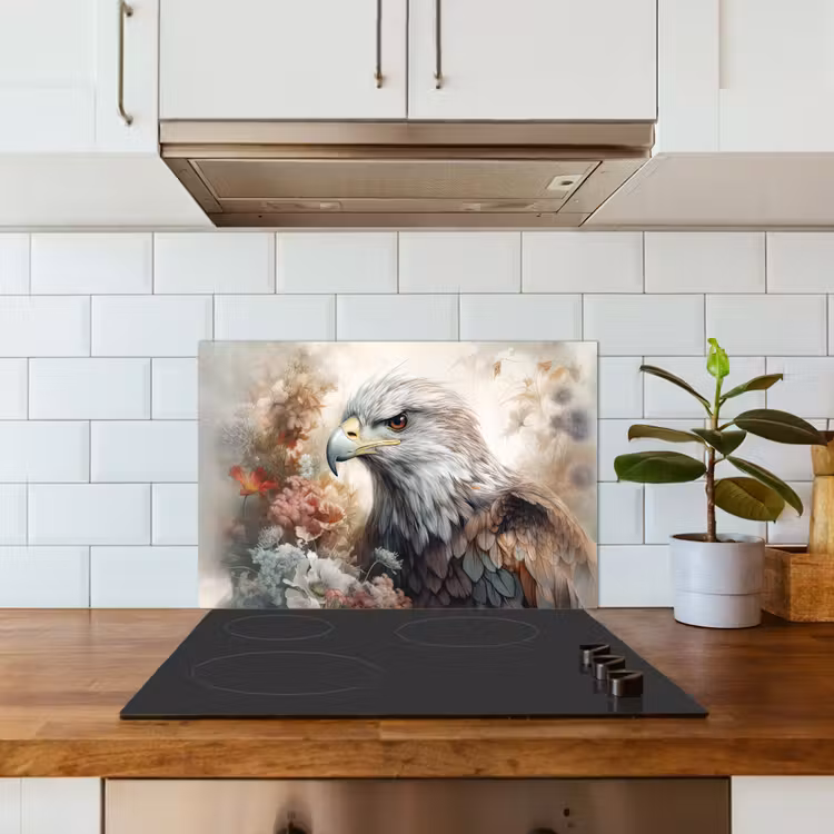 Arend - Adelaar - Vogel - Bloemen - Natuur keuken achterwand spatscherm klein -sfeer2