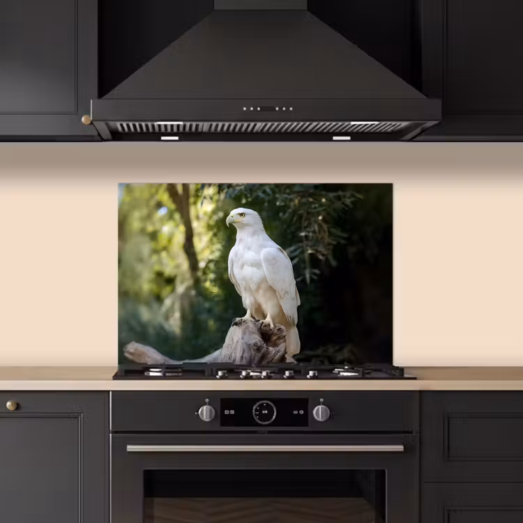 Arend - Hout - Wit - Planten keuken achterwand spatscherm klein -sfeer1