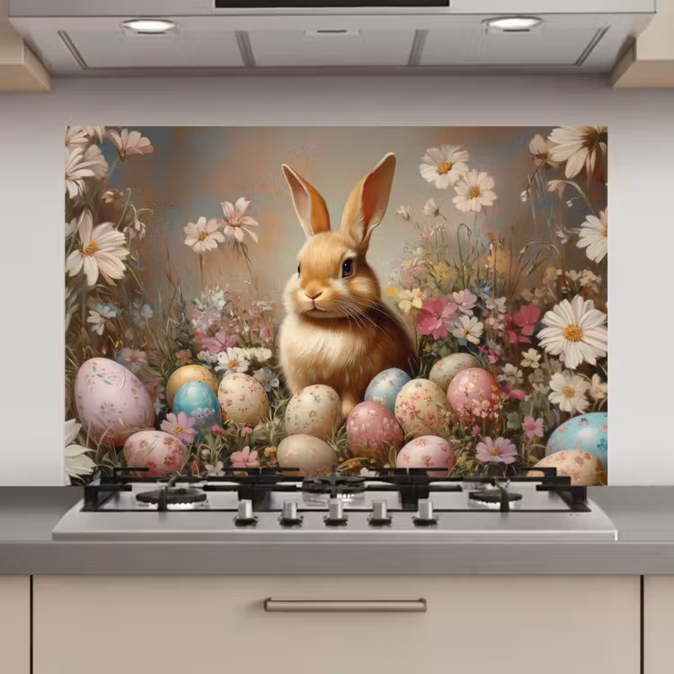Paashaas - Lente - Paaseieren keuken achterwand spatscherm klein -3d_website