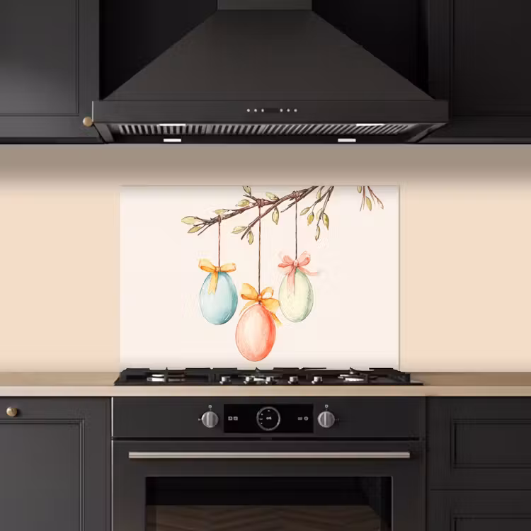 Paastak - Strikje - Eieren keuken achterwand spatscherm klein -sfeer1