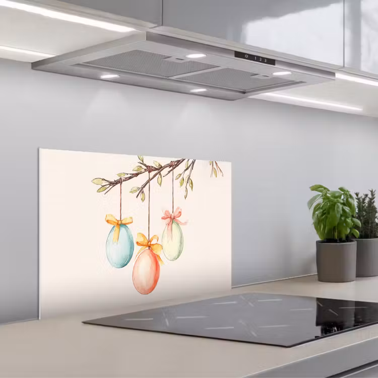 Paastak - Strikje - Eieren keuken achterwand spatscherm klein -3d_schuin